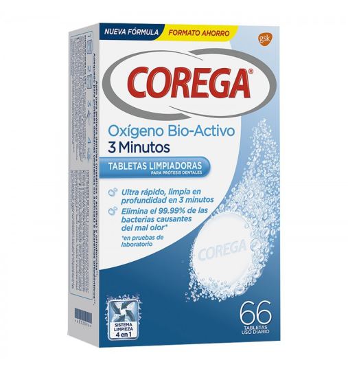 Corega Active Oxygen Cleaning Dental Prosthesis 66 units