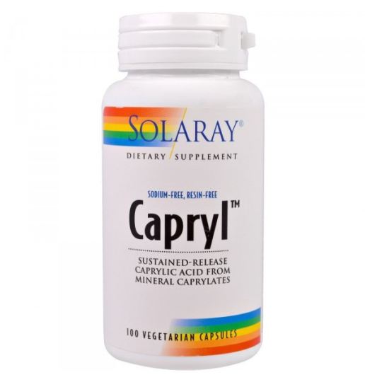 Solaray Capryl 100 Vegetable Capsules