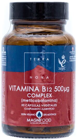 Terranova Vitamina B12 500 mcg Complex 50 C&aacute;psulas