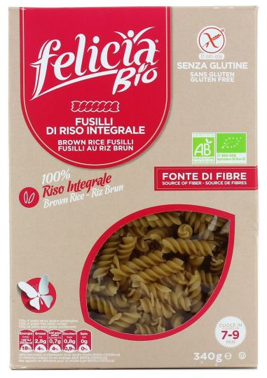 Felicia Bio Pasta Fusilli Riso Integrale 340 gr