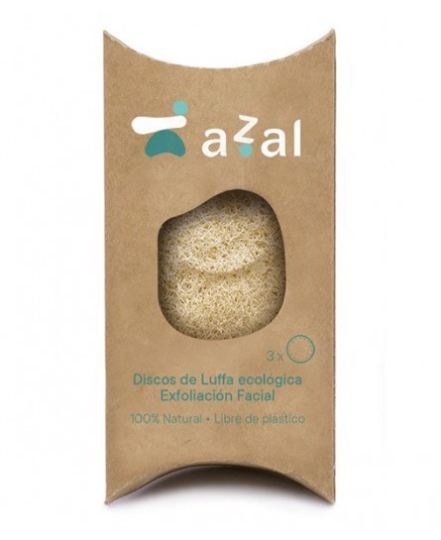 Azal Discos para peeling facial luffa ecol&oacute;gica 3 unidades